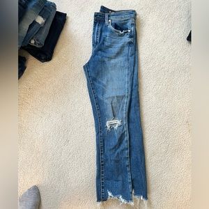 Blank NYC crop Fringe Jeans